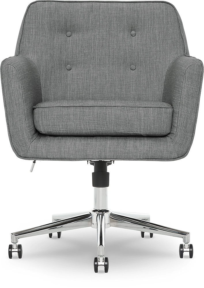 Serta Ashland Memory Foam & Twill Fabric Home Office Chair Gray 47140 -  Best Buy