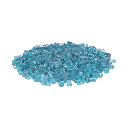 Front. Fire Sense - Reflective Fire Glass Filler - Bahama Blue.