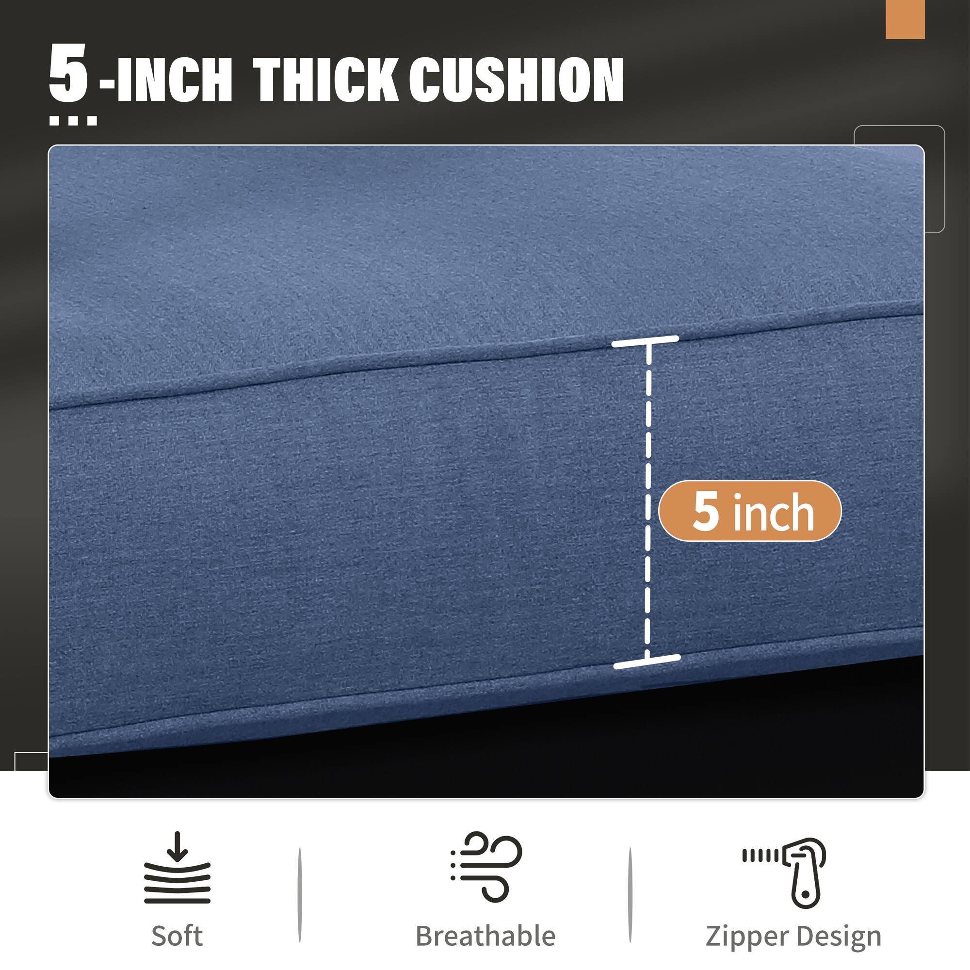 5-INCH THICK CUSHION

5 inch Soft Breathable Zipper Design
