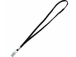 Advantus - Metal Metal Clip Lanyard, 100/Box - Black