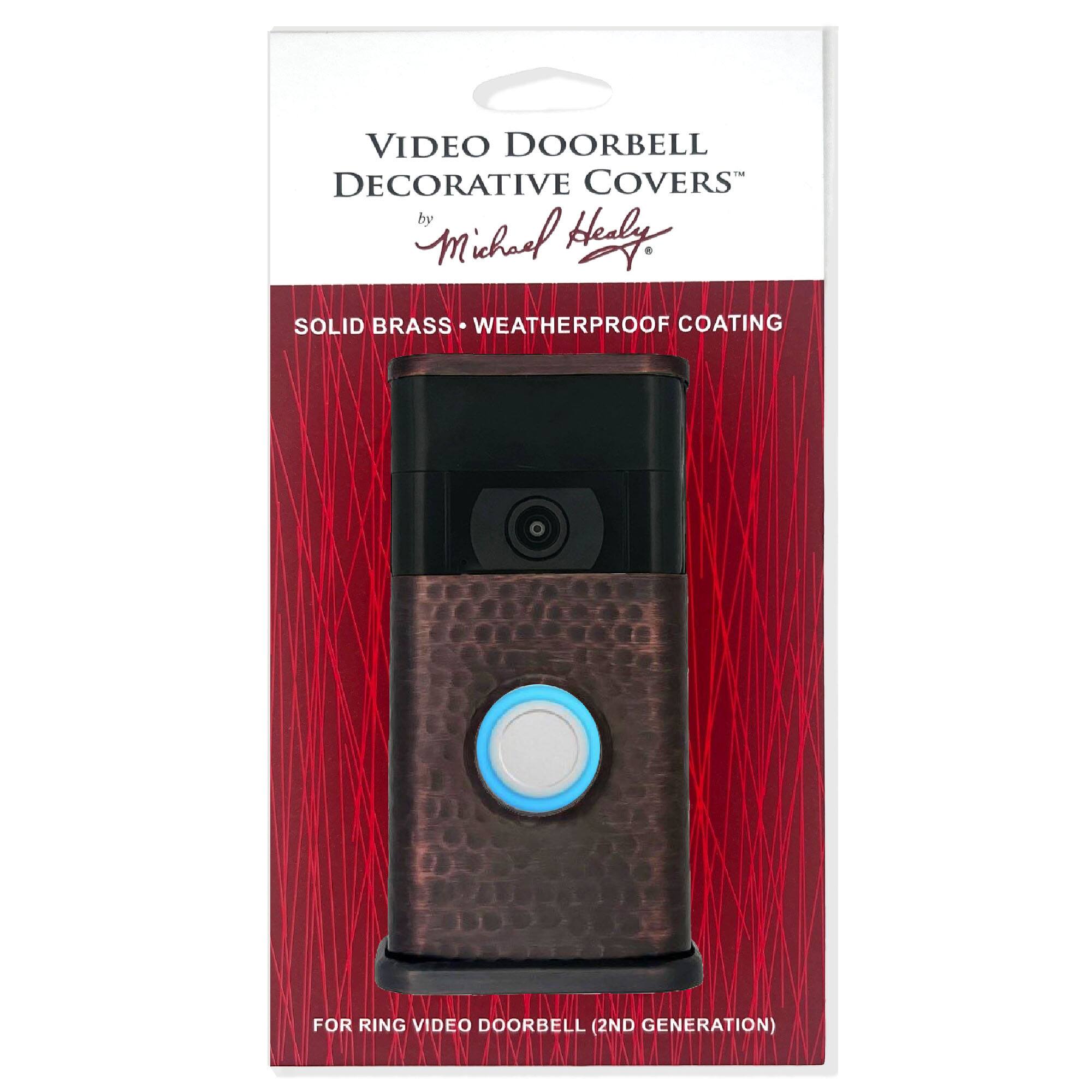 VIDEO DOORBELL DECORATIVE COVERS  
by Michael Healy  

SOLID BRASS • WEATHERPROOF COATING  

FOR RING VIDEO DOORBELL (2ND GENERATION)