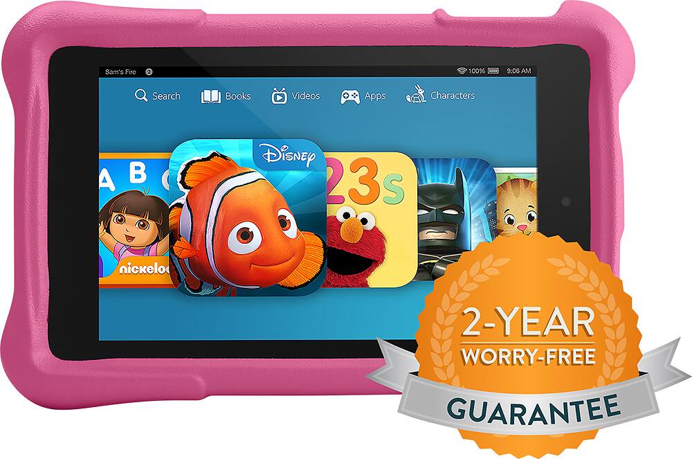 Front. Amazon - Fire HD Kids Edition - 6" - 16GB - Pink.
