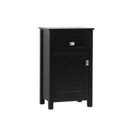 Elegant Kitchen and Bath - 18 Inch Wide Bathroom Storage Freedstanding Cabinet In - Black