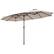 Front. Costway - 15FT Patio Double-Sided Umbrella Crank Outdoor Garden Market Sun Shade - Beige.