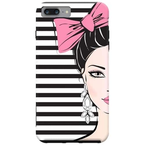 Front. ArtsCase - StrongFit Designers Case for Apple® iPhone® 7 Plus - White/pink/black.