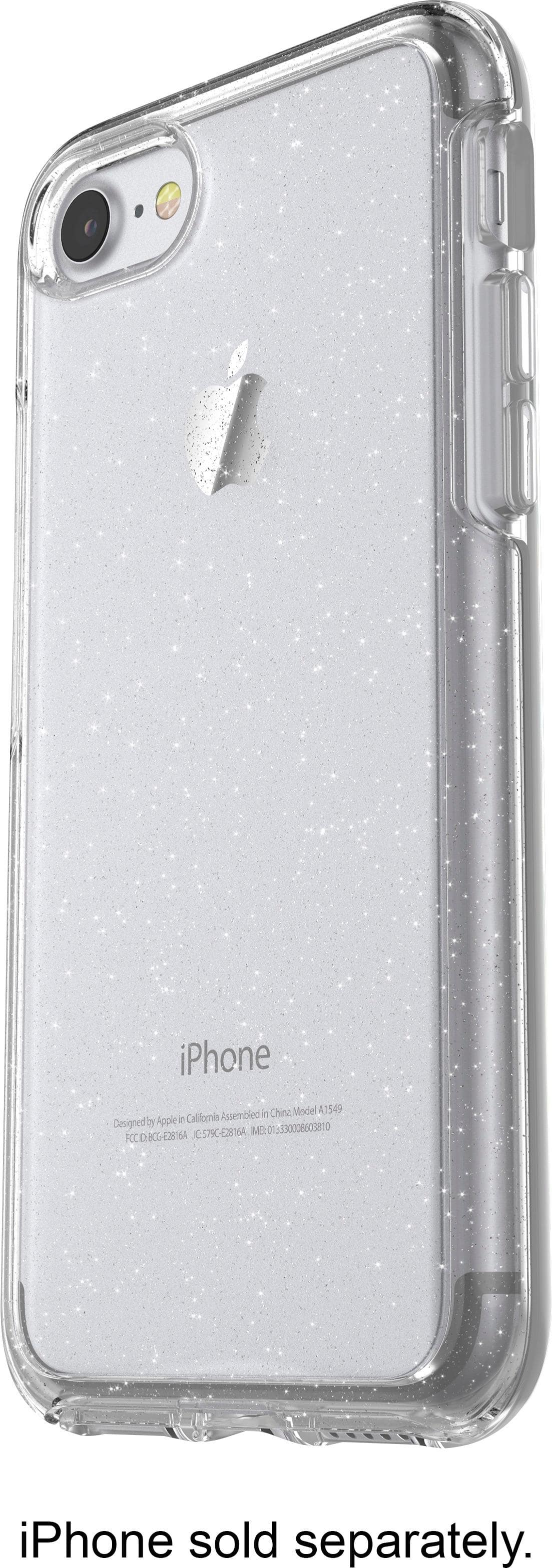 OtterBox - Symmetry Series Case for Apple® iPhone® 7 - Clear/silver flake - Larger Front
