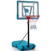 Front. Costway - Costway Pool Basketball Hoop 3.8-4.4 FT Adjustable Poolside BasketballGoal System - Blue.