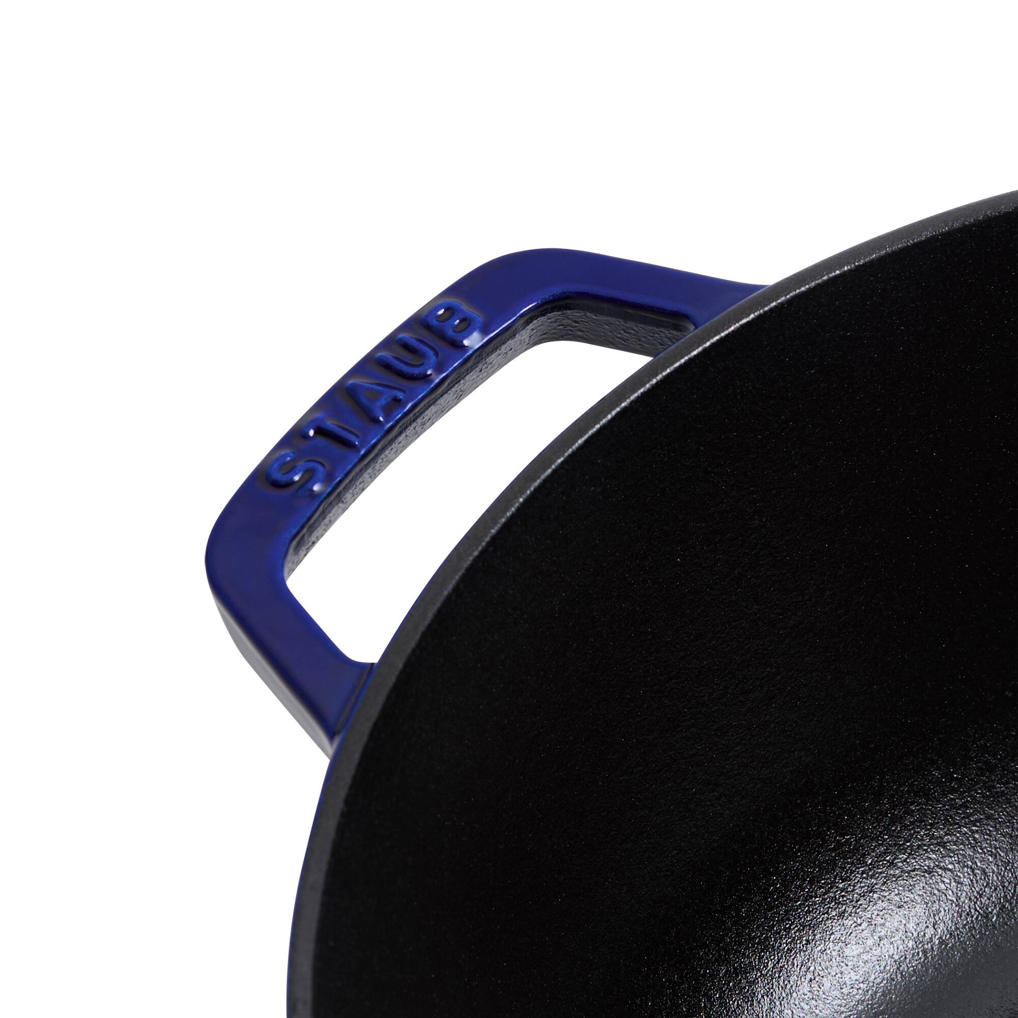 Alt View 8. Staub - Staub Cast Iron Essential French Oven, Dutch Oven, 5-quart, serves 5-6, Made in France - Dark Blue - Dark Blue.