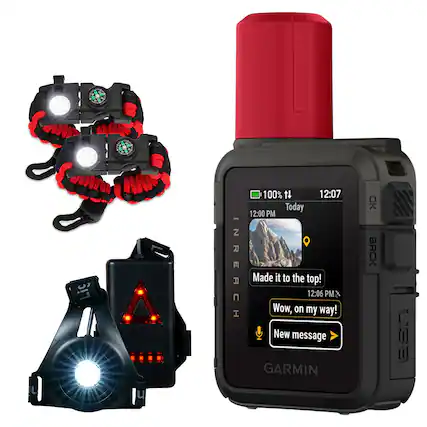 LED 2 C - Z R INREACH E 100% 1
12:07 Today 12:00 PM
Made it to the top!
12:06 PM Wow, on my way!
New message
GARMIN
BACK USB