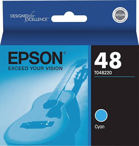 Front. Epson - 48 Ink Cartridge - Cyan.