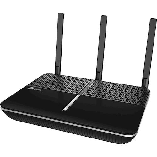 Left View: TP-Link - Archer AC2300 Dual-Band Wi-Fi 5 Router - Black