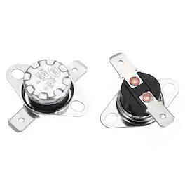 Unique Bargains - KSD301 Thermostat 5°C/41°F 10A Normally Closed N.C Adjust Snap Disc Temp Switch for Microwave/Oven 2pcs Bakelite - Silver