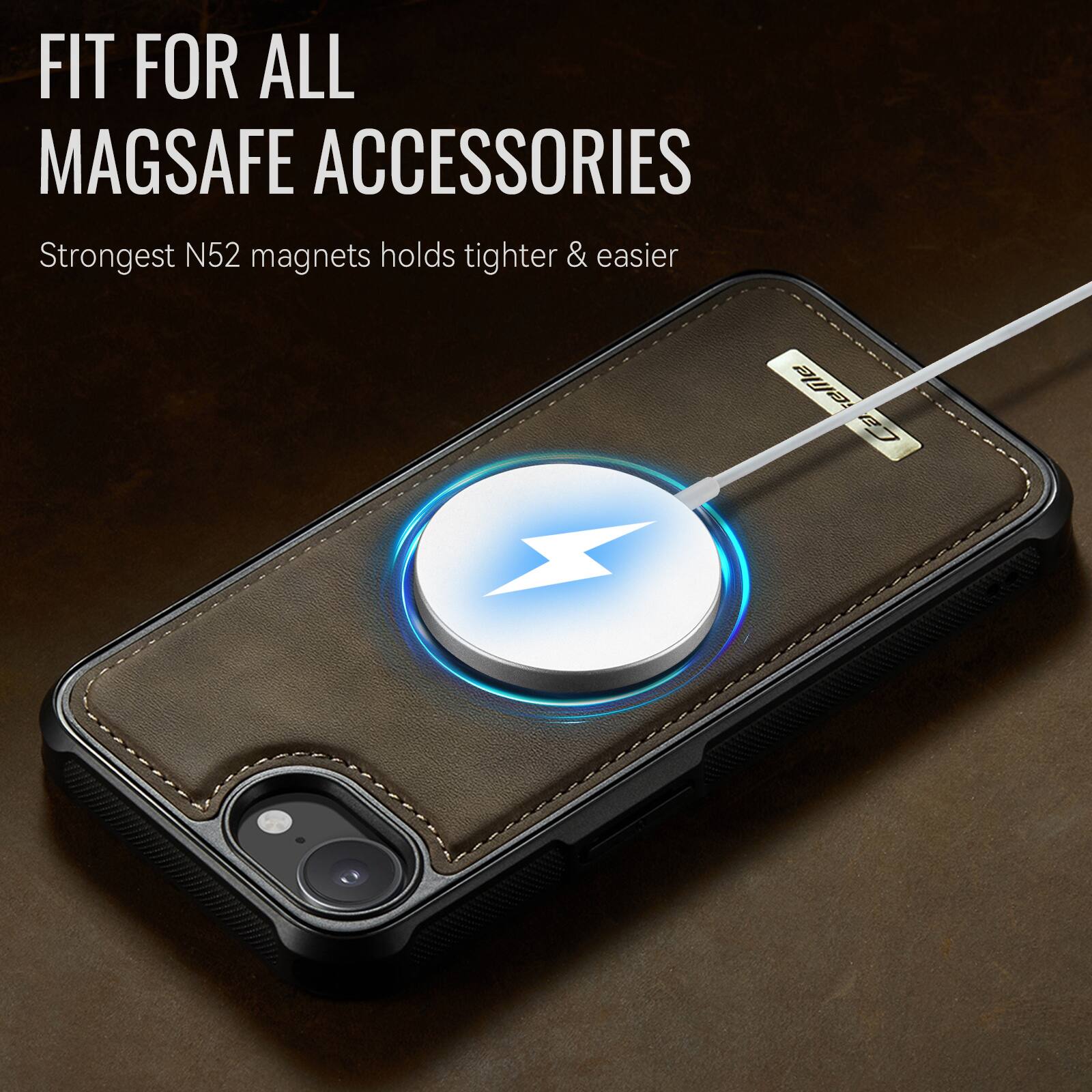 FIT FOR ALL MAGSAFE ACCESSORIES  
Strongest N52 magnets holds tighter & easier