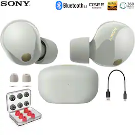 Sony - Noise Canceling Truly Wireless Earbuds + Deco Essentials Earbud Tips
