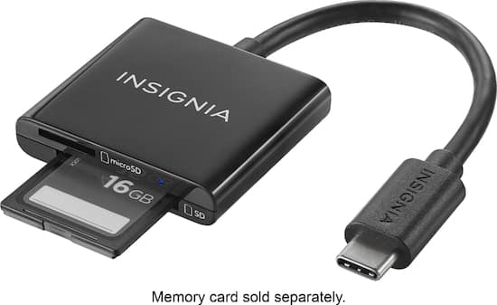 Insignia Usb Type C Memory Card Reader Black Ns Mcr17typc Best Buy