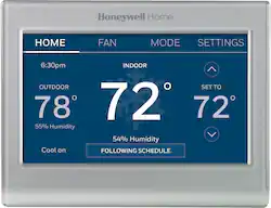 Honeywell Home - Smart Color Thermostat with Wi-Fi Connectivity - Silver - Front_Zoom