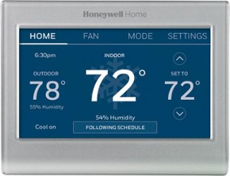 Honeywell Home - Smart Color Thermostat with Wi-Fi Connectivity - Silver - Front_Zoom