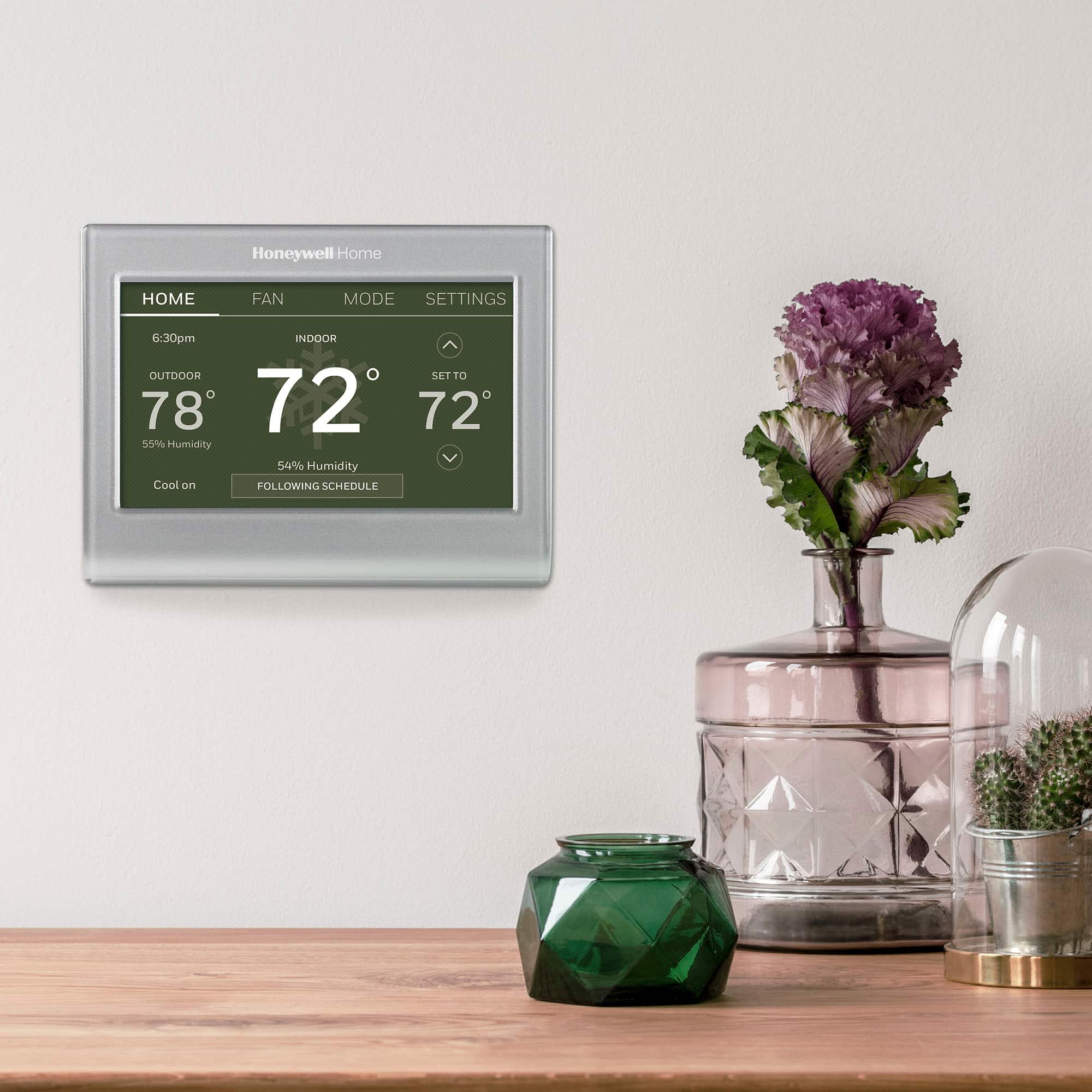 Alt View 13. Honeywell Home - Smart Color Thermostat with Wi-Fi Connectivity - Silver.