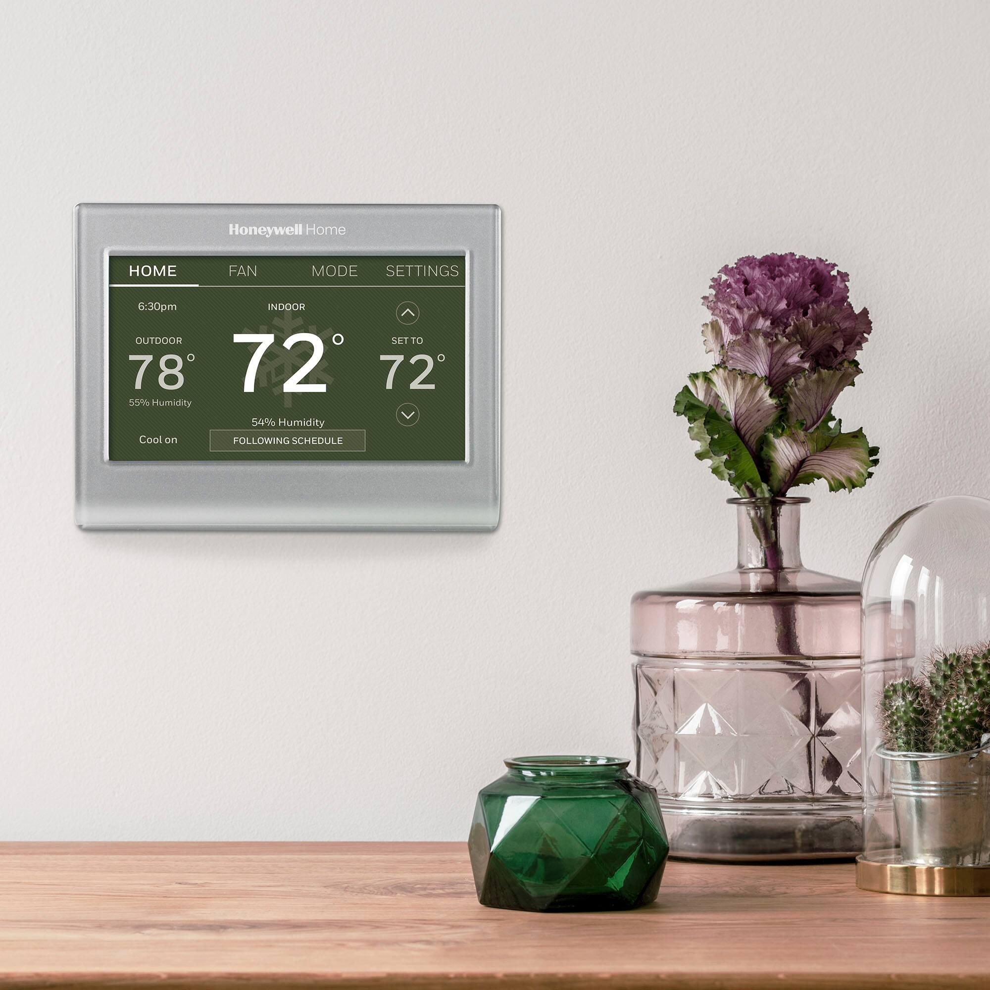 Alt View 13. Honeywell Home - Smart Color Thermostat with Wi-Fi Connectivity - Silver.