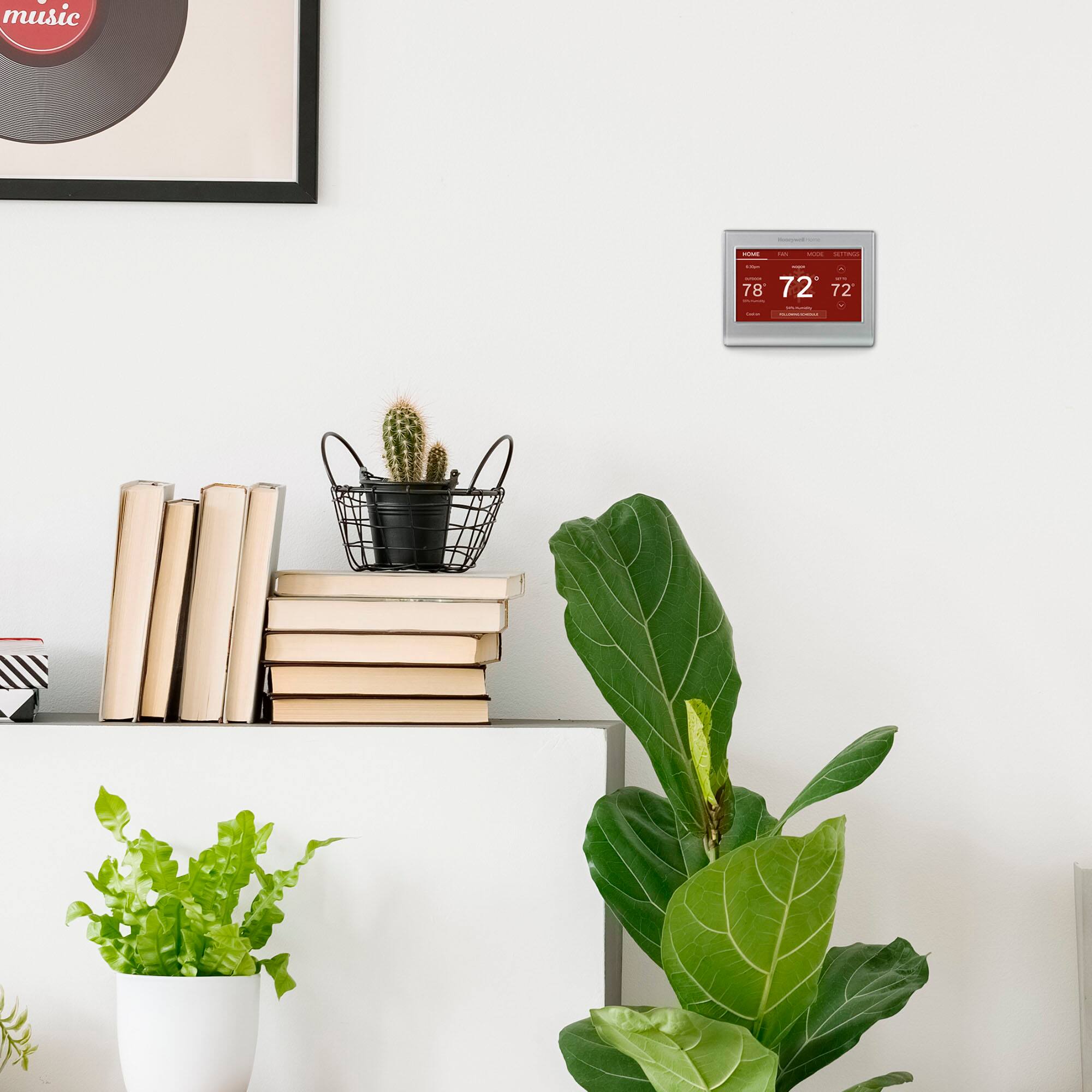 Alt View 18. Honeywell Home - Smart Color Thermostat with Wi-Fi Connectivity - Silver.