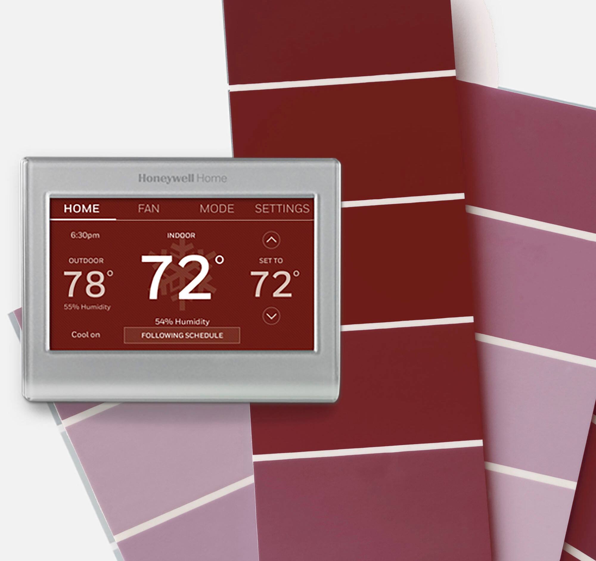 Alt View 19. Honeywell Home - Smart Color Thermostat with Wi-Fi Connectivity - Silver.