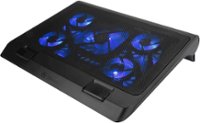 Front. ENHANCE - Gaming Laptop Cooling Pad Stand with LED Cooler Fans - Blue.