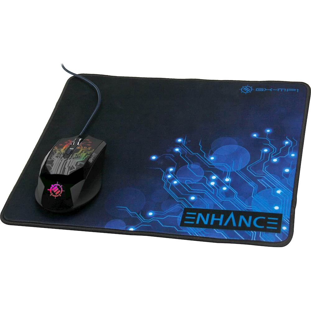 Best Buy: ENHANCE Large Gaming Mouse Pad Blue Circuit Design ENGXMP1100BLEW