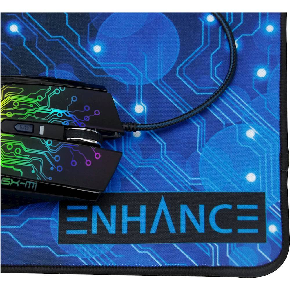 Alt View 15. ENHANCE - Large Gaming Mouse Pad - Blue Circuit Design.