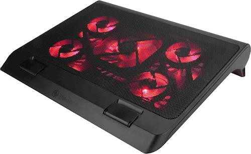 ENHANCE - Gaming Laptop Cooling Pad Stand with LED Cooler Fans  & Dual USB Port - Red