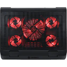 ENHANCE - Gaming Laptop Cooling Pad Stand with LED Cooler Fans & Dual USB Port - Red