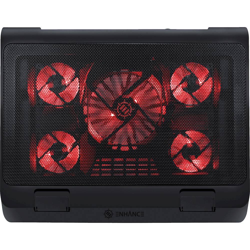 Alt View 14. ENHANCE - Gaming Laptop Cooling Pad Stand with LED Cooler Fans  & Dual USB Port.