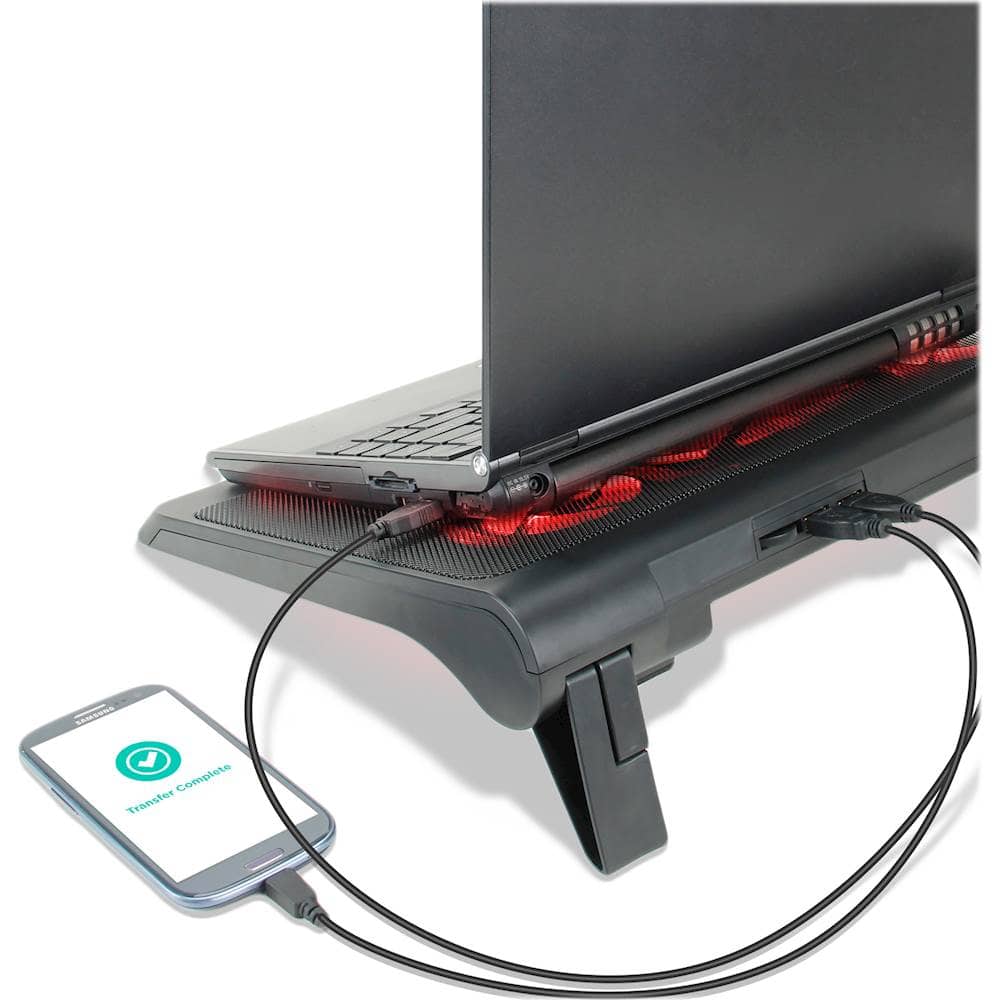 Alt View 15. ENHANCE - Gaming Laptop Cooling Pad Stand with LED Cooler Fans & Dual USB Port.