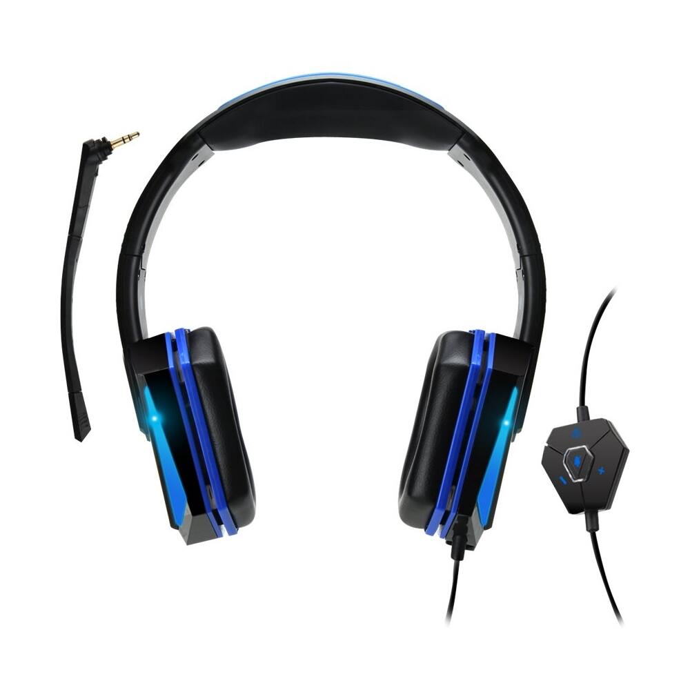 Front. ENHANCE - GX-H1 Over-the-Ear Headphones - Blue/black.