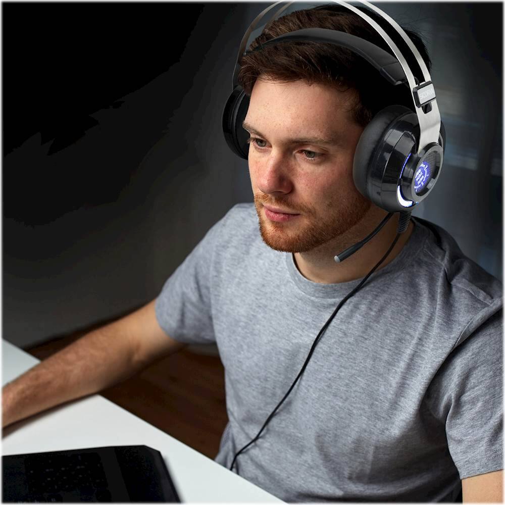 Alt View 15. ENHANCE - Scoria Wired Surround Sound Gaming Headset for Playstation 4 and PC - Black.