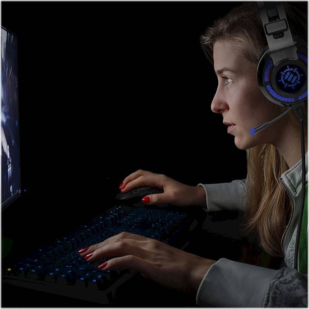 Alt View 16. ENHANCE - Scoria Wired Surround Sound Gaming Headset for Playstation 4 and PC - Black.