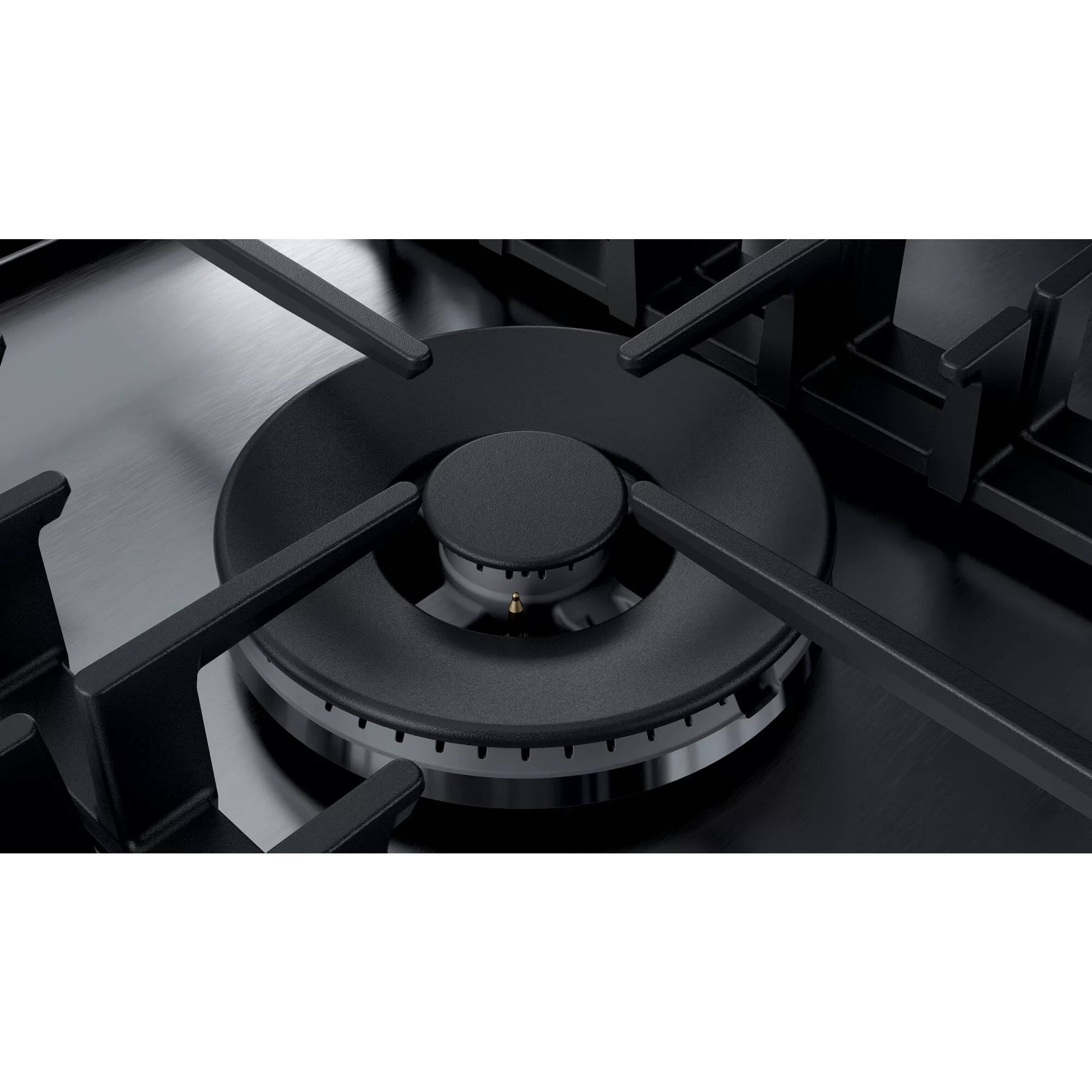 Alt View 19. Bosch - 800 Series 36" Built-In Gas Cooktop with 5 burners - Silver.