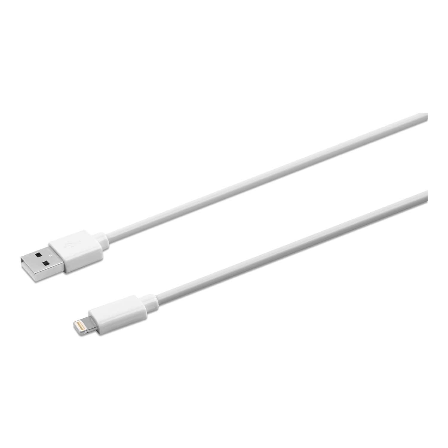 Innovera - USB Apple Lightning Cable, 10 ft, White