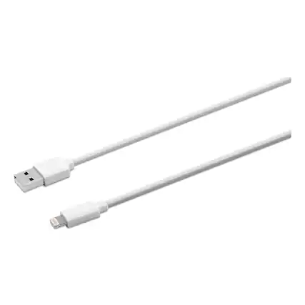 Front. Innovera - USB Apple Lightning Cable, 10 ft, White.