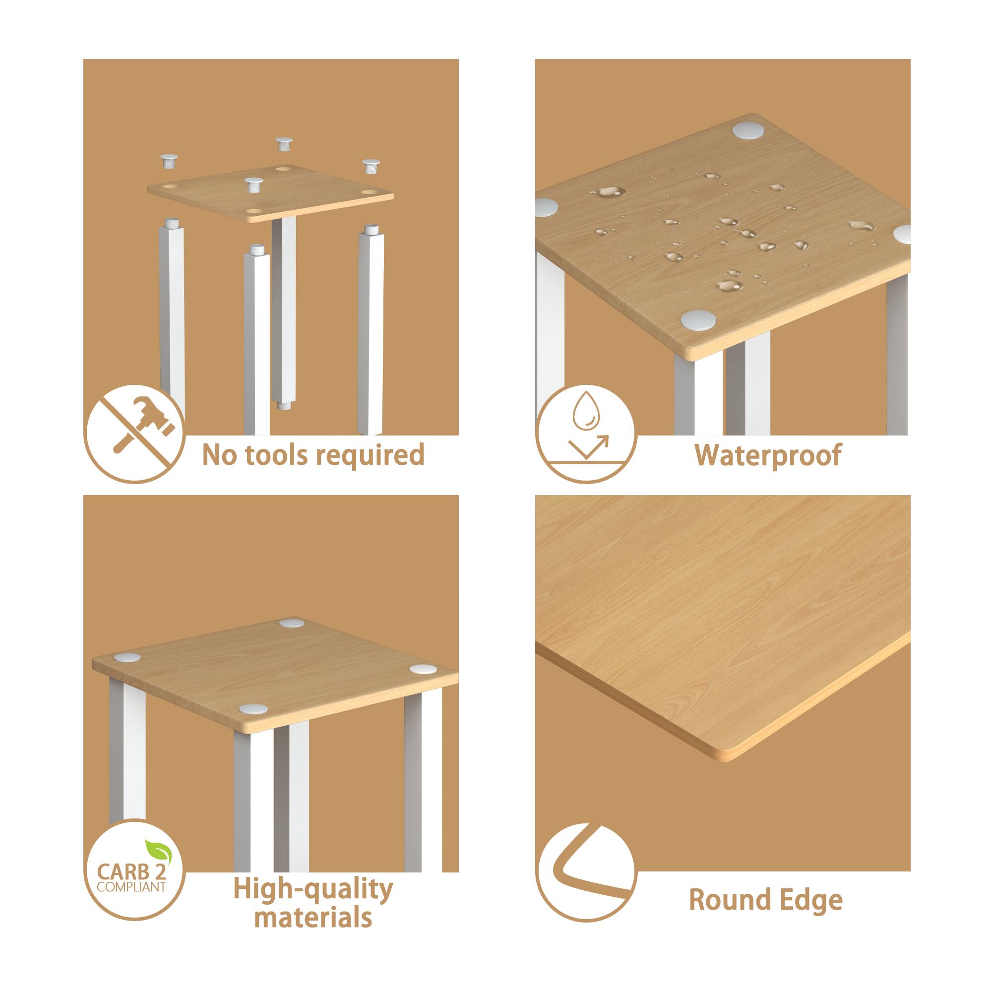 - No tools required
- Waterproof
- CARB 2 COMPLIANT
- High-quality materials
- Round Edge
