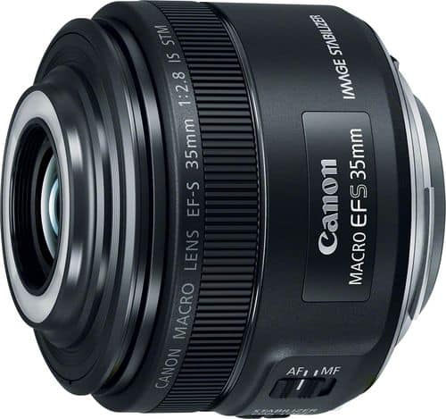 Canon - EF-S 35mm f/2.8 Macro IS STM Lens for Canon APS-C DSLR - Black - Larger Front