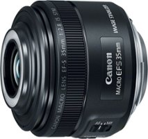 Canon - EF-S 35mm f/2.8 Macro IS STM Lens for APS-C DSLR - Black - Front_Zoom