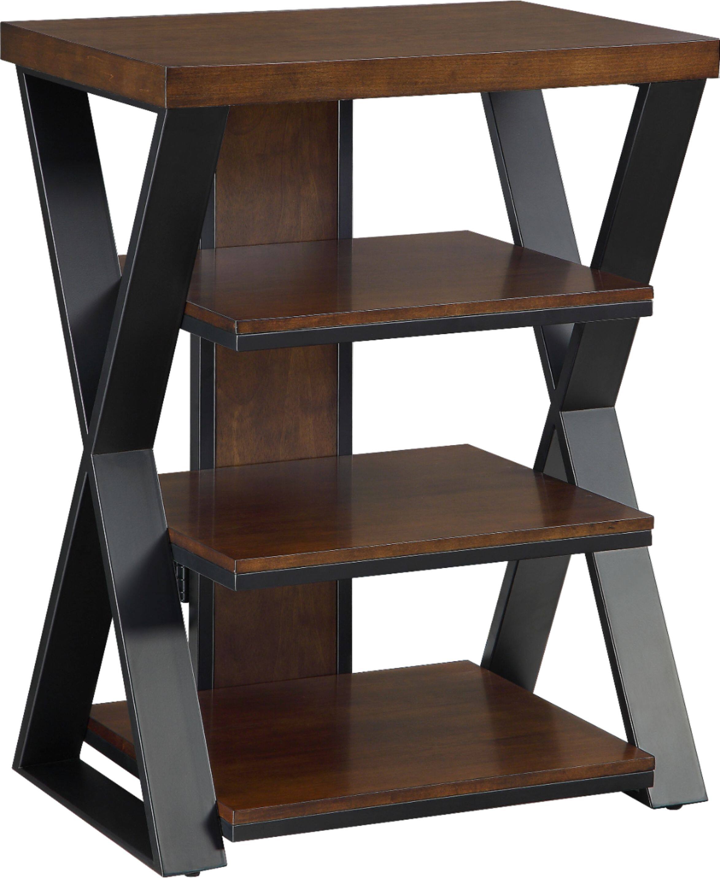 Angle. Whalen Furniture - Tower Stand for TVs Up to 32" - Medium Brown Cherry.
