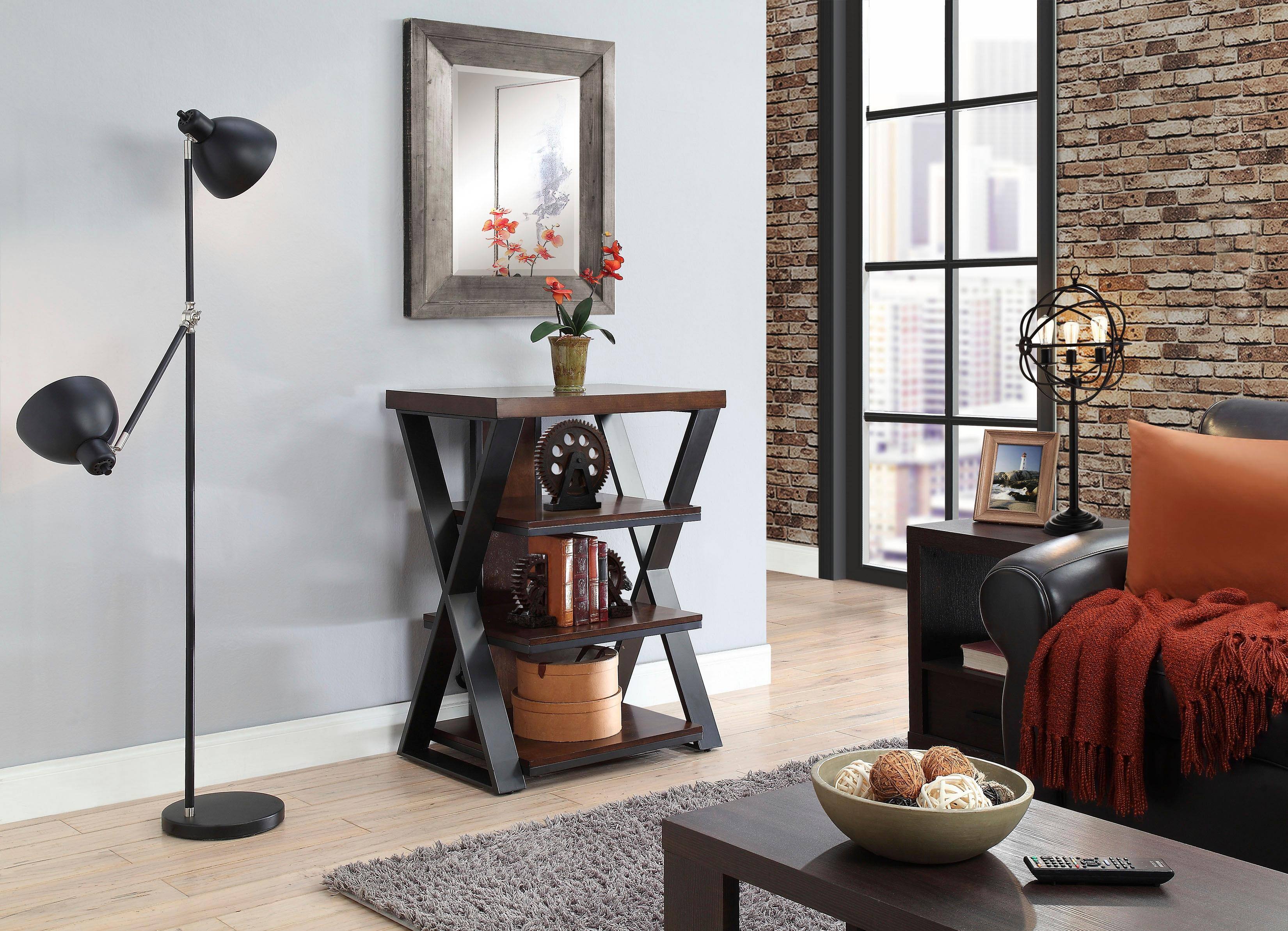 Alt View 13. Whalen Furniture - Tower Stand for TVs Up to 32" - Medium Brown Cherry.