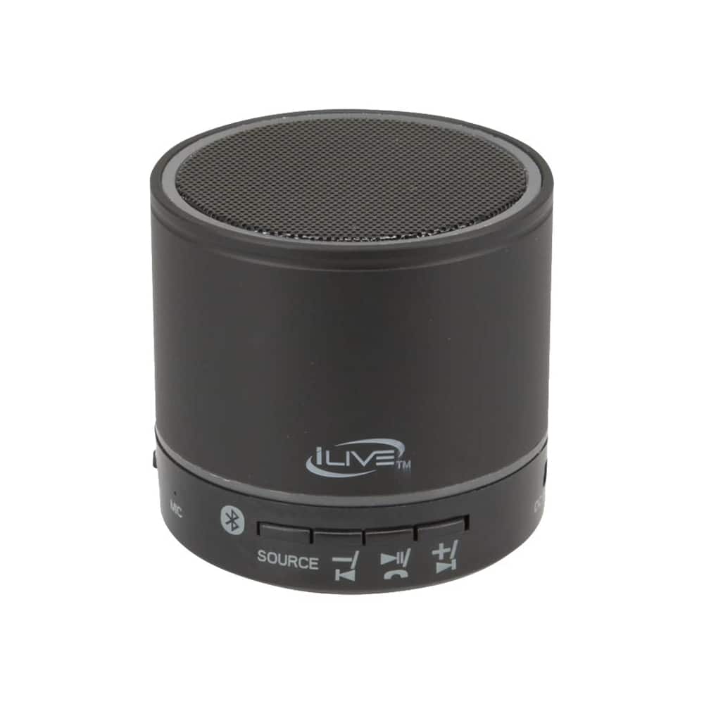 Front. iLive - Portable Bluetooth Speaker - Black.