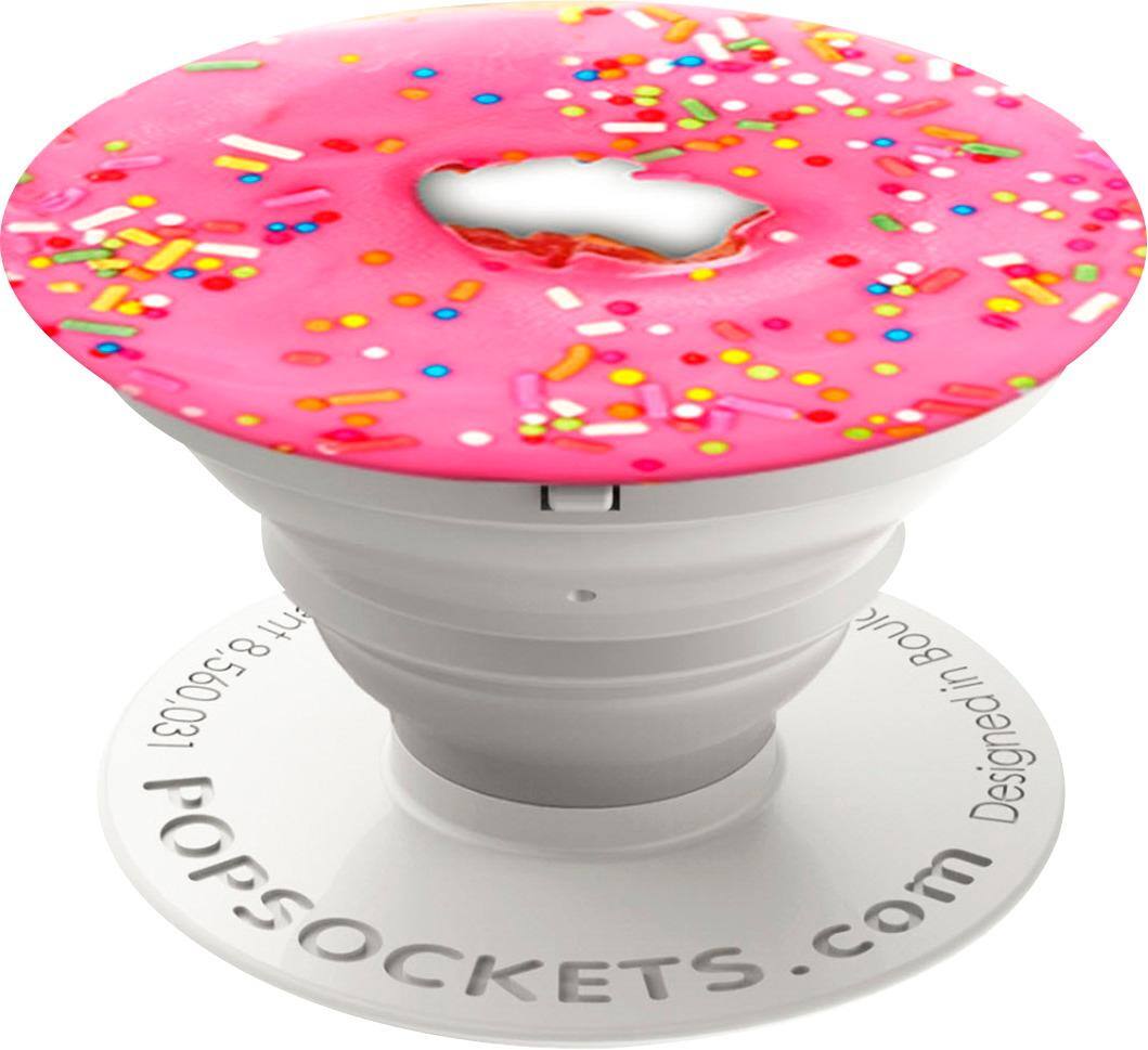 Front. PopSockets - Finger Grip/Kickstand for Mobile Phones - Pink Donut.