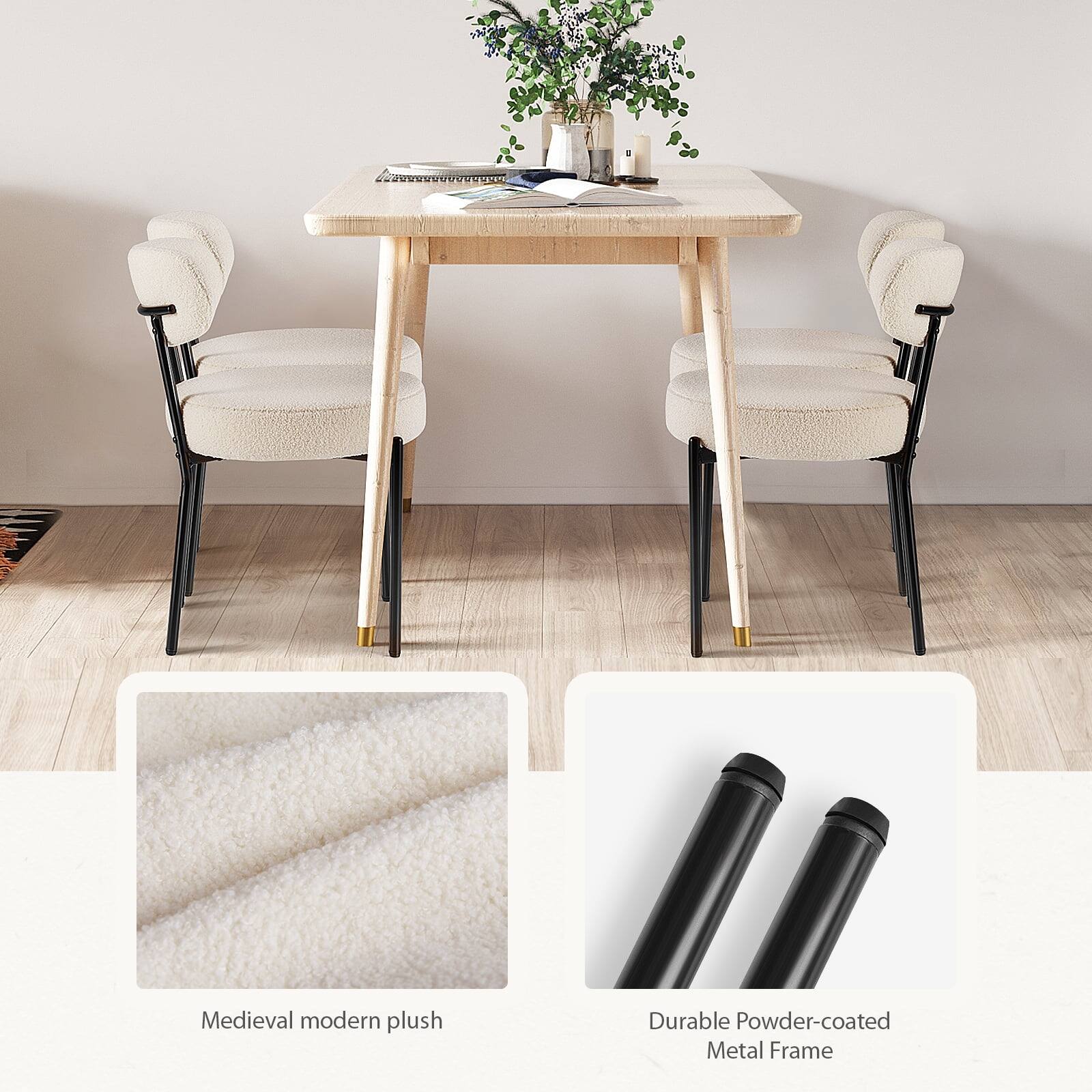 Medieval modern plush  
Durable Powder-coated Metal Frame