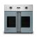 Front. Viking - 30" 7 Series French Door Single Built-In Electric Thermal Convection Oven-November Sky - November Sky.
