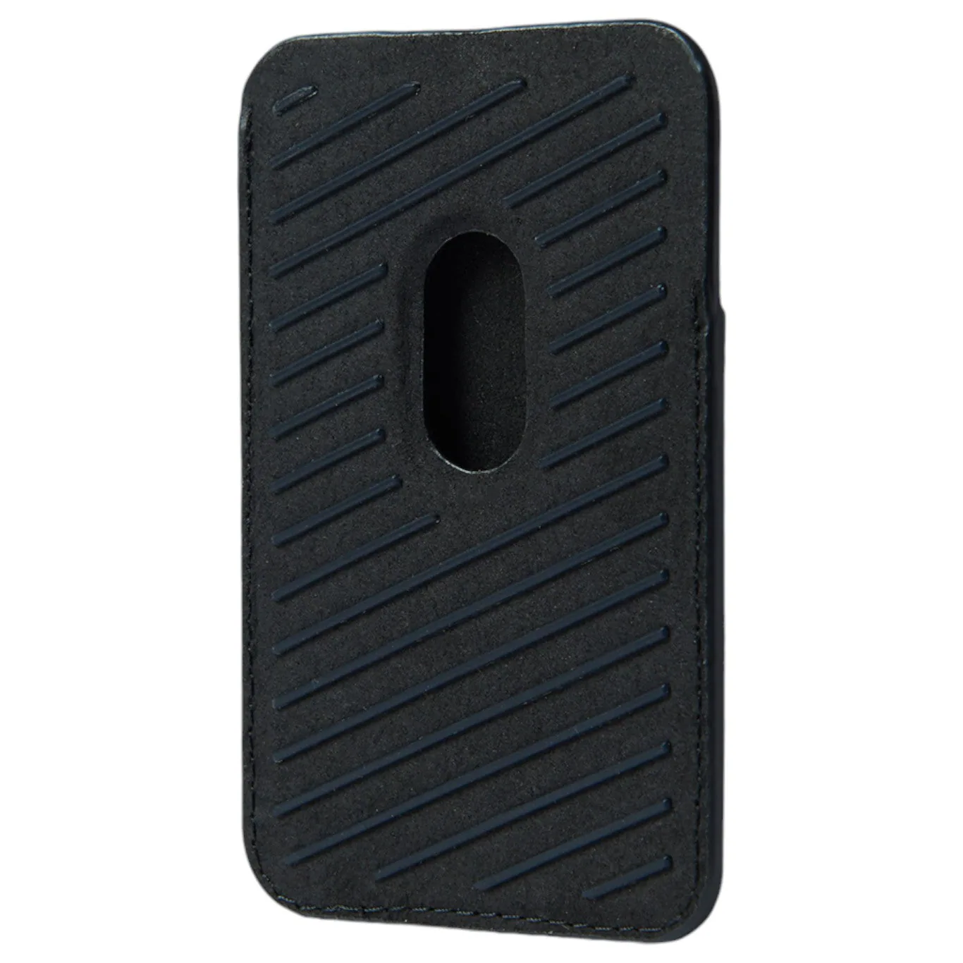 Left. Mujjo - Full Leather Magnetic Wallet for Apple iPhone - Black.