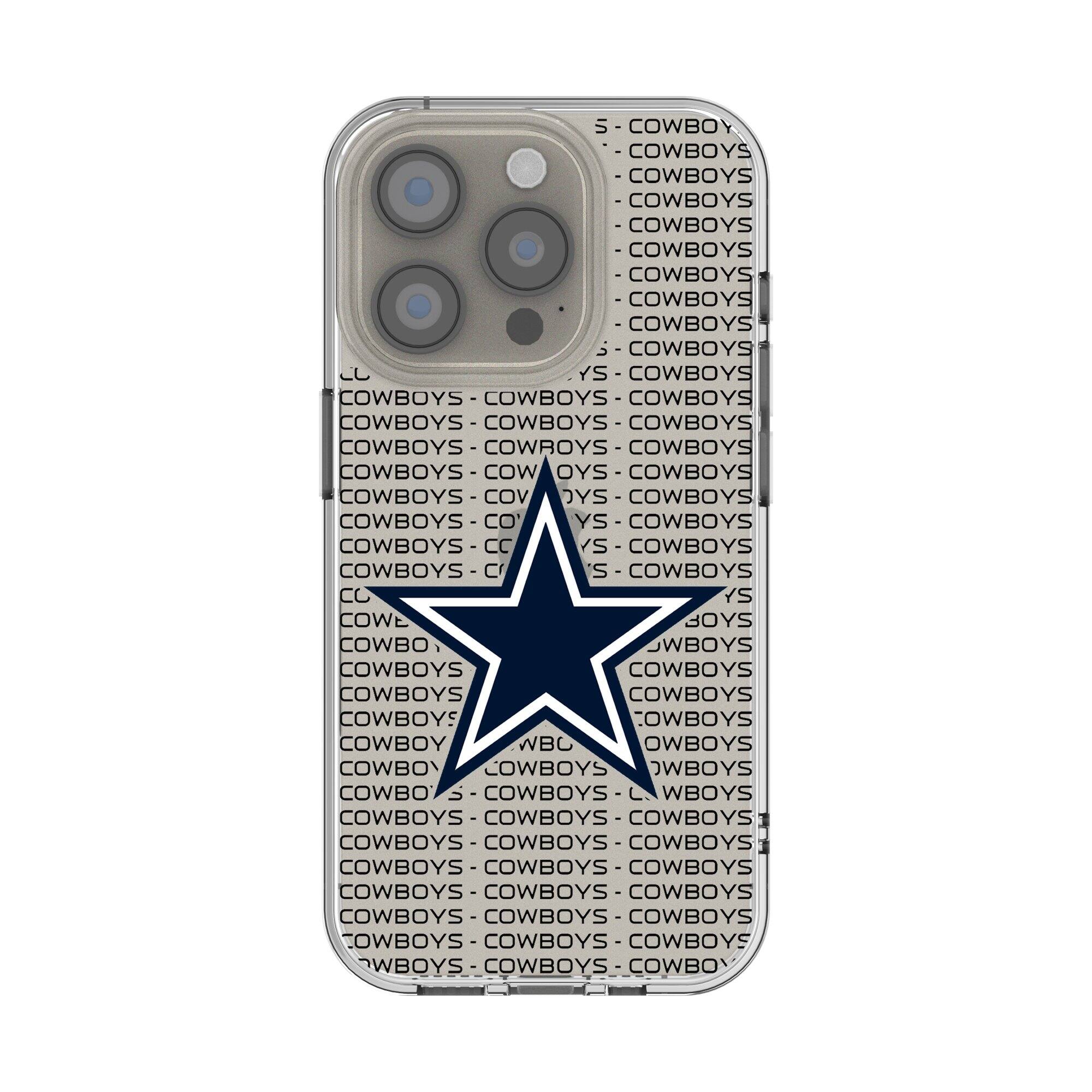 Keyscaper - NFL - Dallas Cowboys iPhone Clear Text Backdrop Design Case - 16e - Multicolor