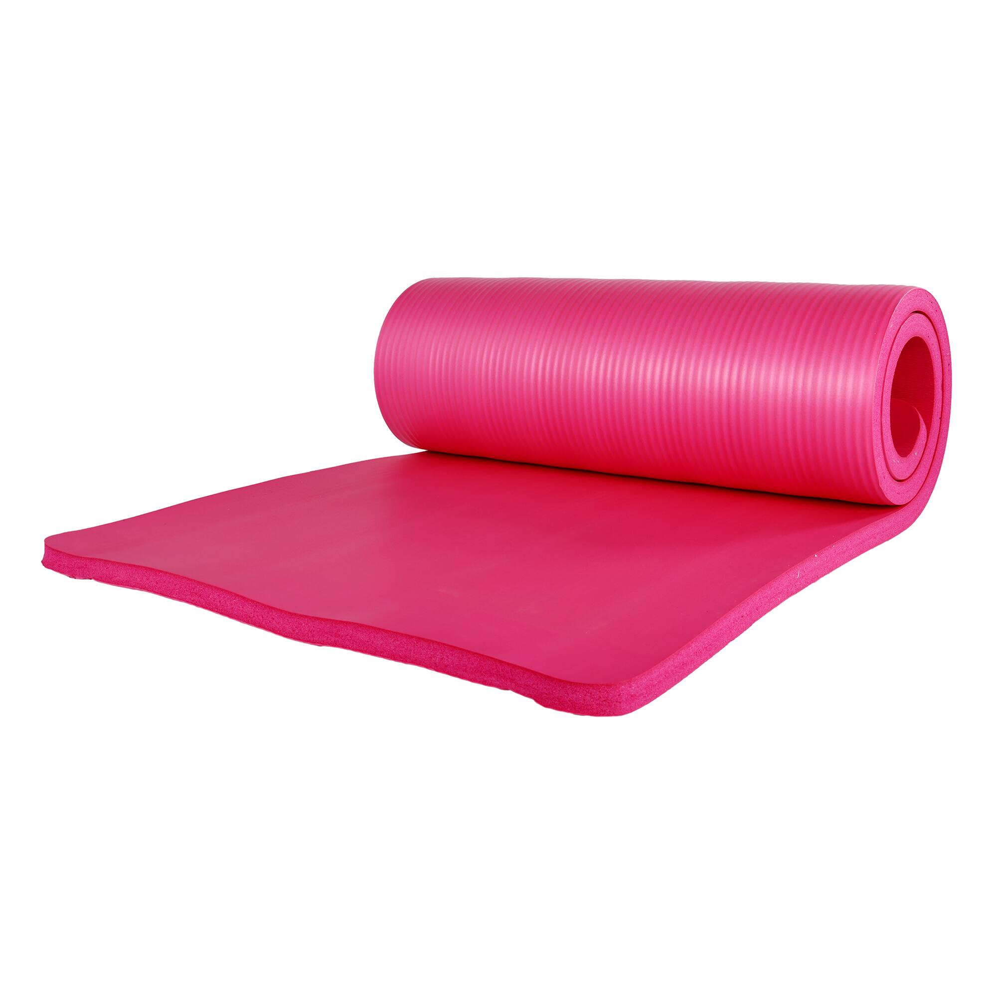 Alt View 5. BalanceFrom Fitness - BalanceFrom Fitness 7 Piece Yoga Set with Mat, Stretch Strap, & Knee Pad, Pink - Pink.